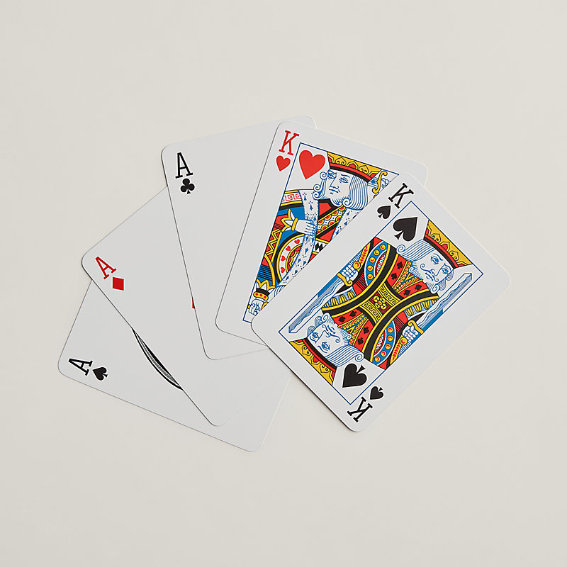 【Hermès】 Set de cartes à jouer avec étui Etui à cartes de bridge Lord Pocket - Marron | Hermès France